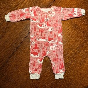 Winter Water Factory red and white onesie